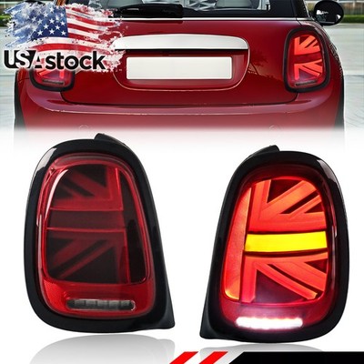 Red Union Jack LED Rear Tail Lamp lights For 2014-2022 Mini Cooper F55 F56 F57