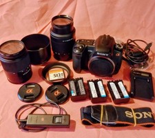 SONY A350 DSLR CAMERA 14MP, TWIN LENS KIT + EXTRAS. 100% WORKS. NICE CONDITION.