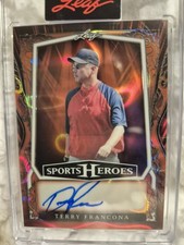 TERRY FRANCONA #1/1 AUTO CARD!!!🔥RARE! 2025 LEAF METAL SPORTS HEROES LAVA🔥🏆🏆
