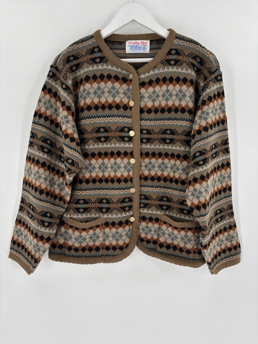 Cardigan Manches Courtes TALLY HO Marron - Taille S Avec Poches, Occasion Excellent état