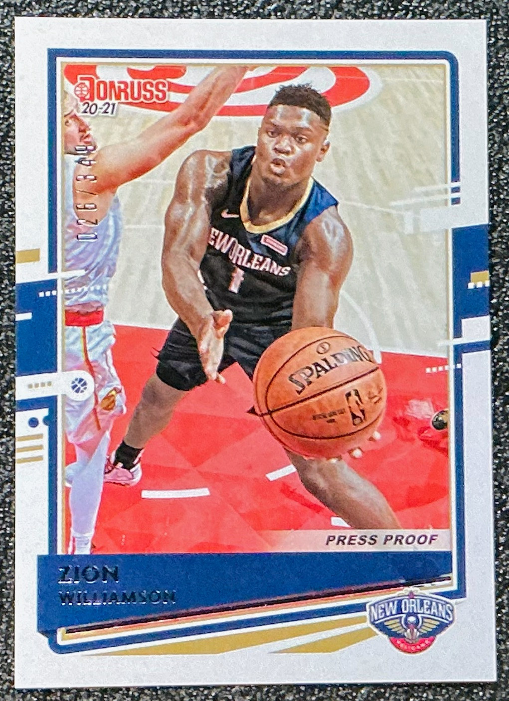 Zion Williamson 2020-21 Panini Donruss #147 Press Proof Silver /349 - Pelicans
