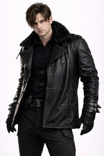 Leon S Kennedy RE9 Black Cosplay Leather Jacket Resident Evil Gaming Costume