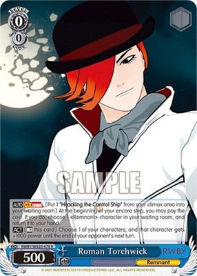 Roman Torchwick - RWBY/WX03-078 - R Near Mint Weiss Schwarz RWBY