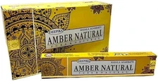 Deepika Amber Natural Incense Stick Natural Wood Agarbatti Box 1 Pack of 12