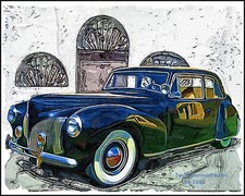 1940 Lincoln Zephyr Photo Of Artist Rendition 169-z