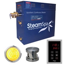 SteamSpa INT900 Indulgence 9 KW QuickStart Steam Bath Generator - Nickel