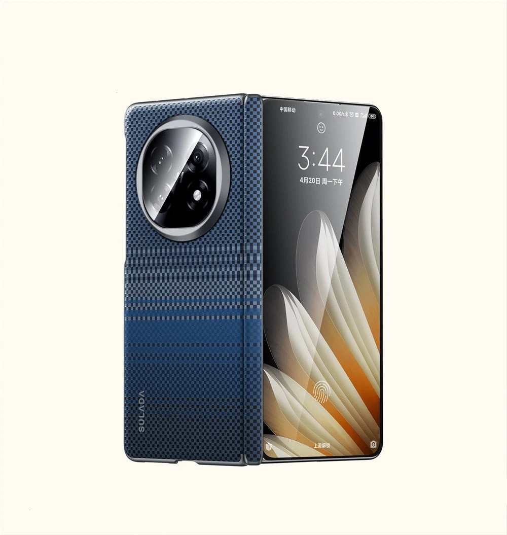 Magnetic Weaving Pattern Leather Case For OPPO Find N5 Hinge Protective Cover - Picture 3 of 18