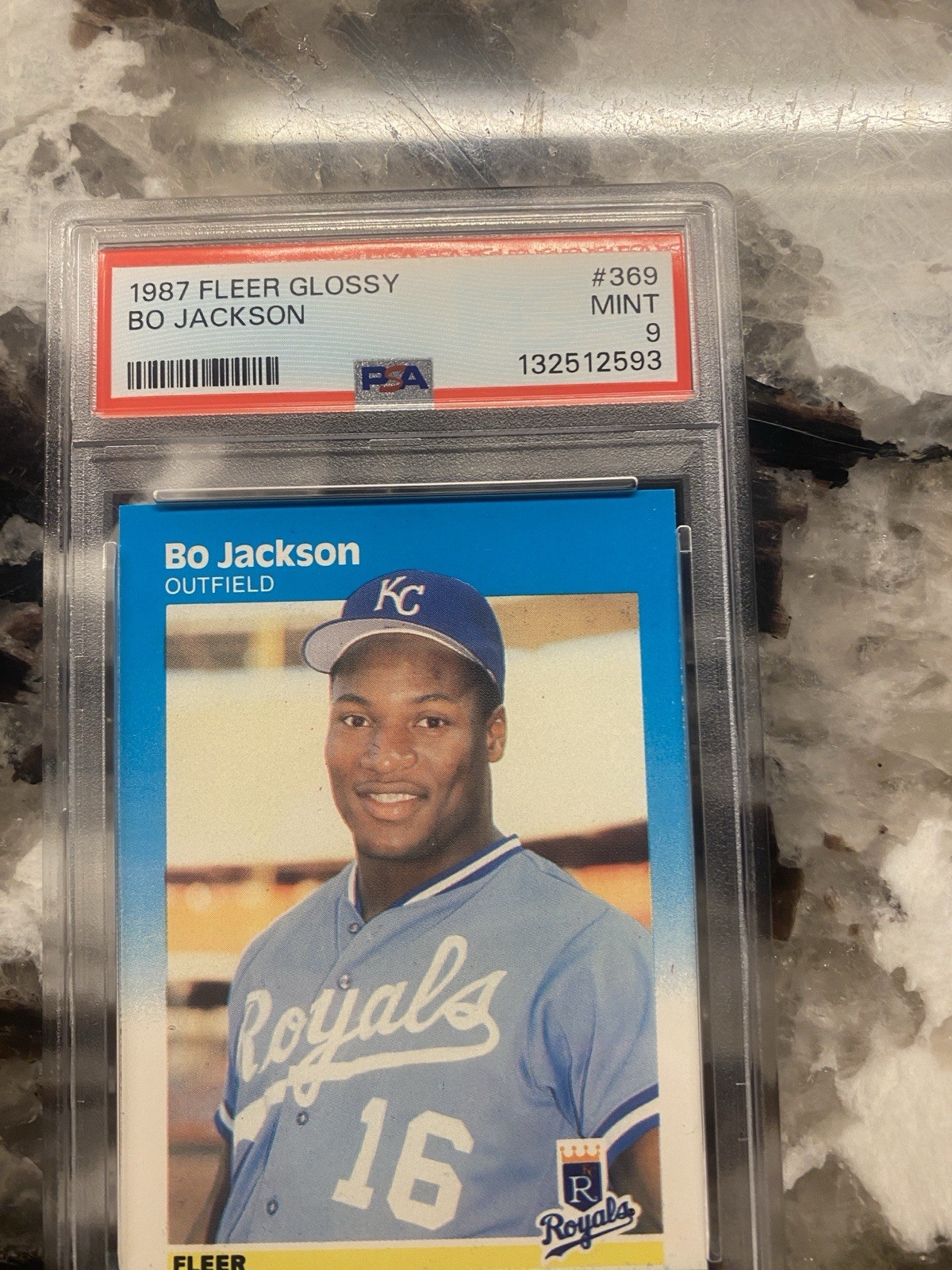 1987 Fleer Glossy #369 Bo Jackson ROOKIE CARD PSA 9