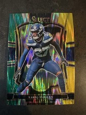 2025 Panini Select - Premier Level Tariq Woolen #115 Green & Yellow Shock Prizm