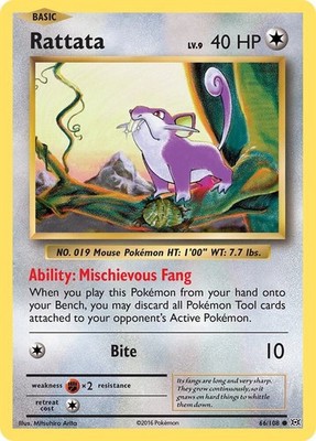 Rattata 66/108 XY - Evolutions LP-NM Pokemon TCG