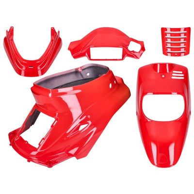 Rotes Verkleidungskit 5-teilig für MBK Booster und Yamaha BWS bis 2004 Bws CW Bo