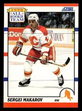 1990-91 Score - All Rookie Team Sergei Makarov #329 (RC)