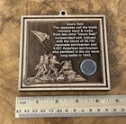 Iwo Jima Flag Raising Sand In A Wood Plaque USMC WWll — photo 5