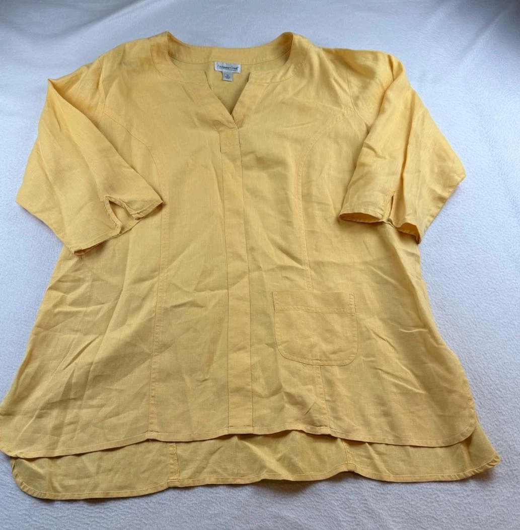 Top Coldwater Creek Gold Avec Dentelle Taille 2XL - Neuf Avec étiquettes, Coton