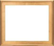 Plein Air Style Frame, Hand Leafed Gold, 20X24-3" Wide Moulding with 1/2" Rabbet