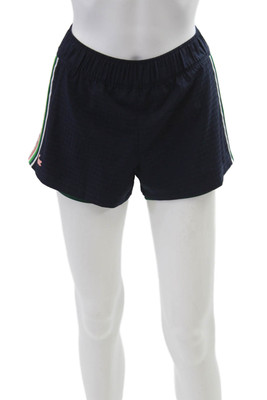 Lacoste Sport Womens Textured Lined Mini Athletic Shorts Navy Size EUR 32