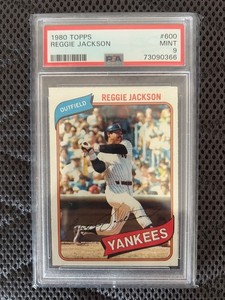 1980 Topps Reggie Jackson #600. PSA 9 Mint. HOF Mr. October. Beautiful Card!