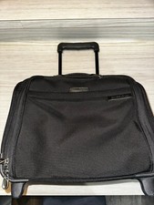 Briggs Riley Black Rolling Suitcase Luggage Bag Expanding Handle 16x13in