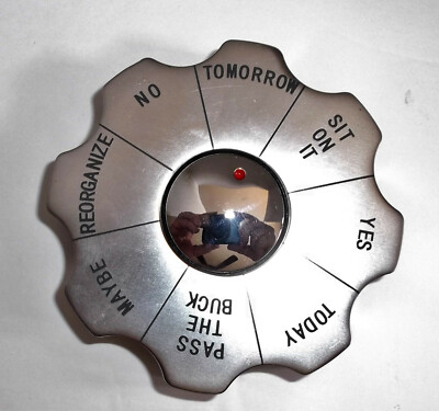 アンティーク雑貨 THE EXECUTIVES DECISION MAKER EXECUTIVE DECISION MAKER Novelty Spinner Sturdy Metal Silver