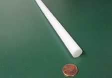 Teflon PTFE Virgin White Rods: 9/16" 0.563" Diameter x 72" Length