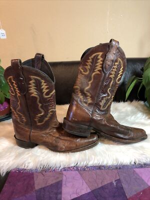 Mens Justin 5503 Western Cowboy Boots Size 9.5D Brown Square Toed
