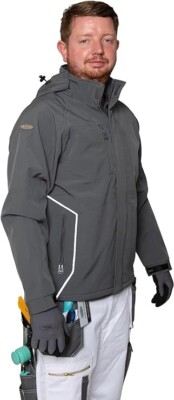 Axus Decor S-Tex Maler Arbeitskleidung wasserabweisende winddichte Jacke Genesis grau