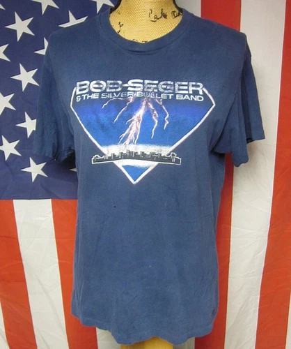 BOB SEGER Silver Bullet Band lrg tee tour Night Mov 1980s vintage concert t-shirt, vintage, single stitch, B+ condition