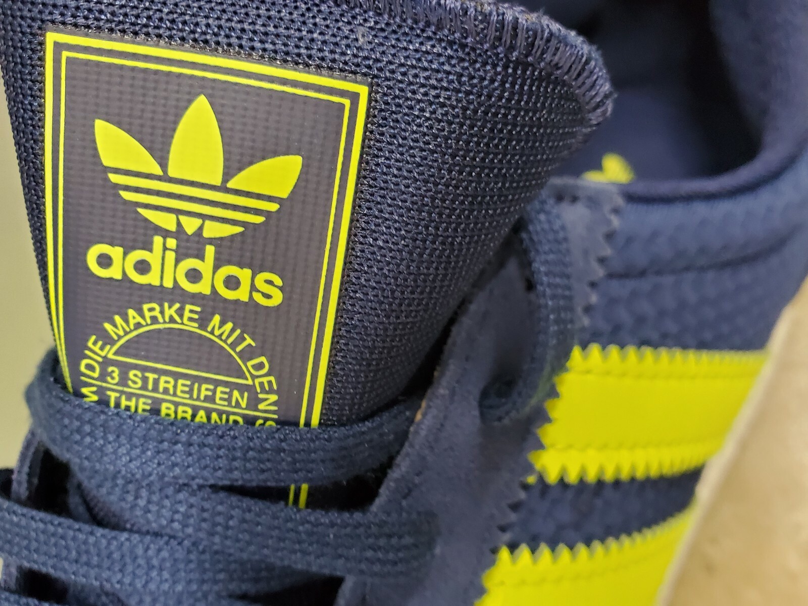 Adidas I-5923 Men's Running Shoes Dark Blue/Solar Yellow F34270 image 7