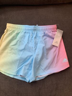 NWT Adidas  Girls Shorts Ombré Colorful Sz L (14) Great