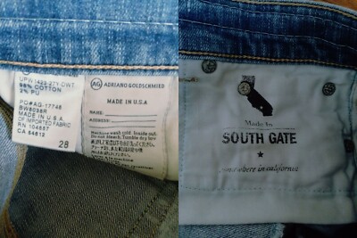 AG Adriano Goldschmied DAISY Stretch Denim Cut Off SHORTS 27 Years