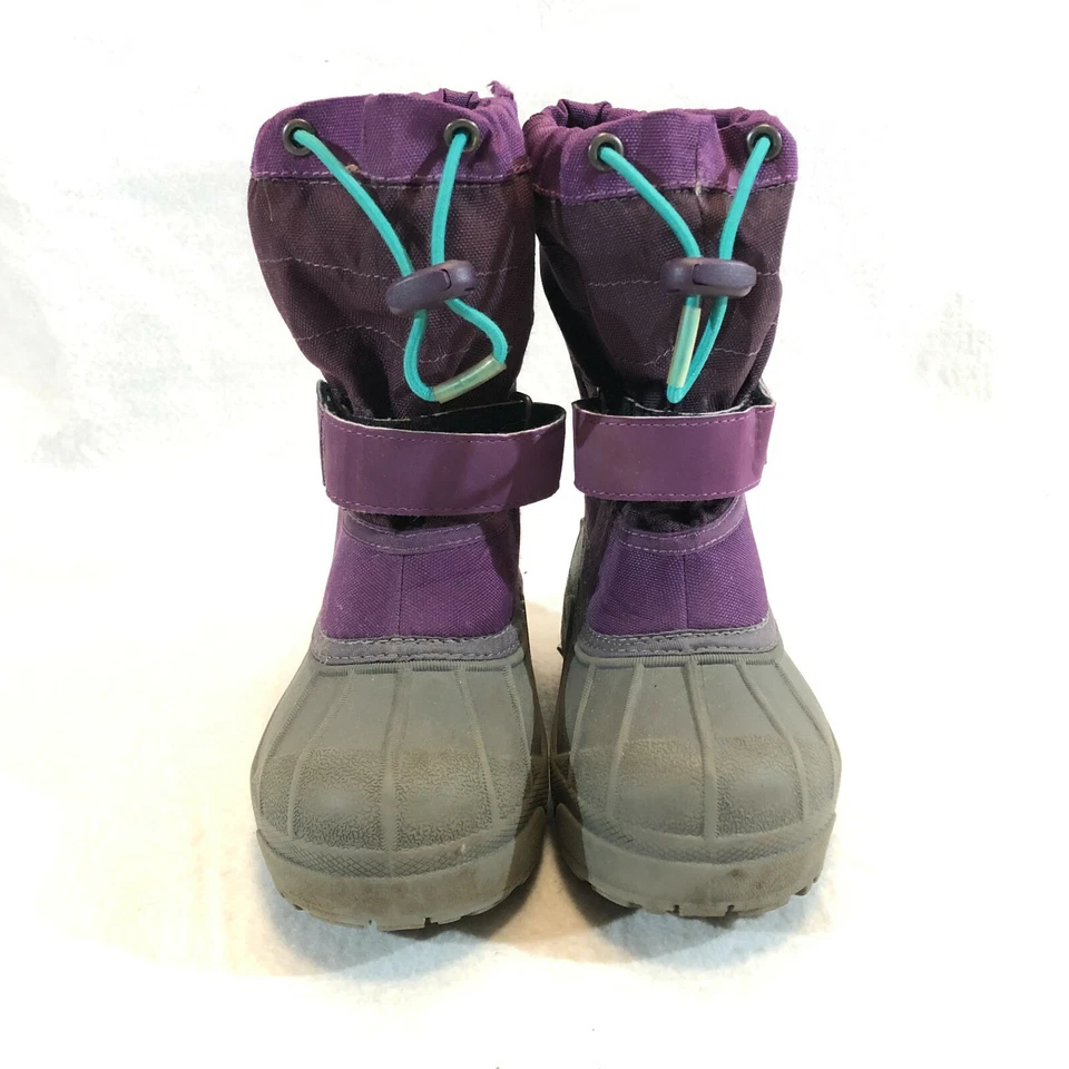 Columbia Powderbug Plus II Botas de Nieve Niñas Talla 12 Gris Púrpura BC1302-502 Foto 2 de 4