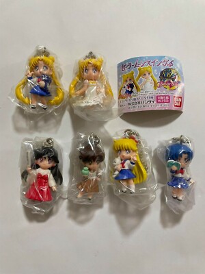 Bandai Sailor Moon 20th Anniversary Keychain Figure Gashapon *SET