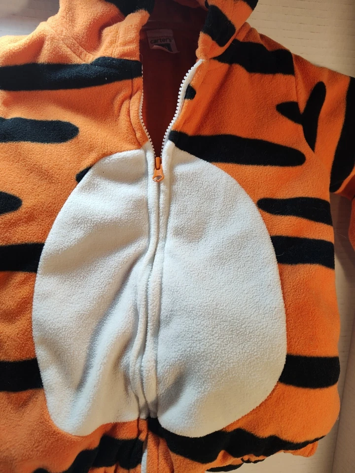 Carter's Capucha Tigre Gato Halloween Disfraz Top Camisa Infantil Talla 18 Meses Foto 2 de 4