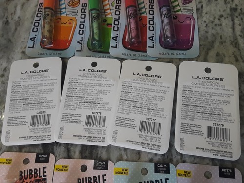 L.A. Colors Set Of 12 Pieces Bubble Tea Lip gloss & Eyeshadow Complete Set! - Picture 11 of 14
