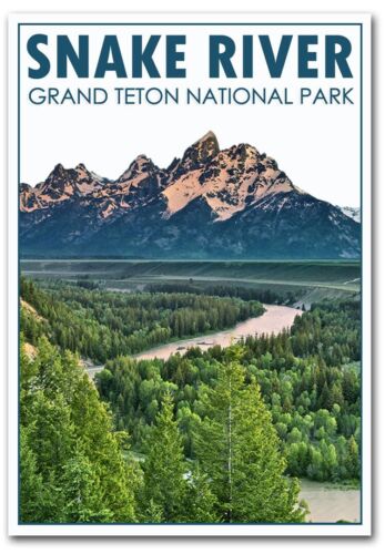 Parc national Grand Teton, aimants de réfrigérateur Snake River taille 2,5" x 3,5" - Photo 1 sur 1