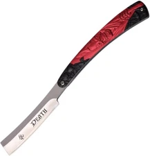 Dark Side Skull Razor Stainless Blade w/ Sculpted Aluminum Handle Red And Black