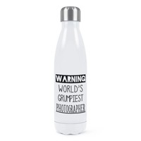 Warnung World's Grumpiest Photograph Doppelwand Wasserflasche Best Lustig