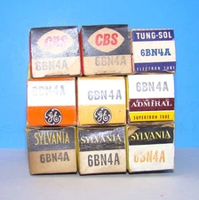6BN4A NOS lot 9 radio audio amplifier electron vintage vacuum tubes valves 6BN4