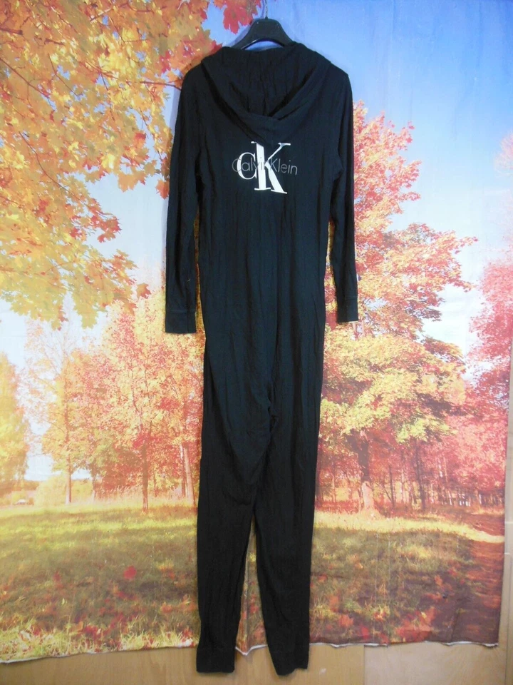 Calvin Klein black hooded cotton sleepwear One Piece. UK women's size small - Image 4 of 4