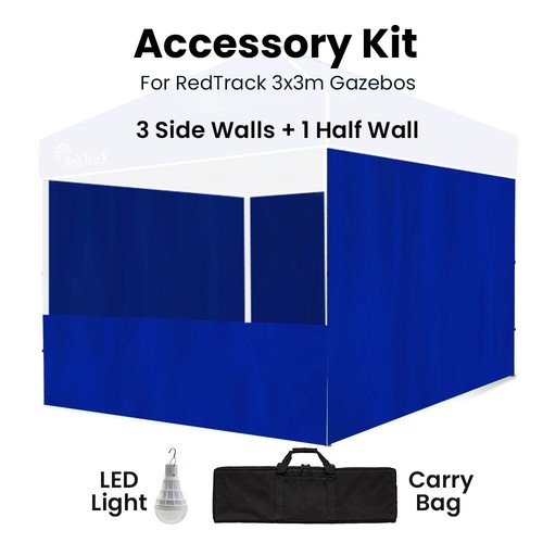 RED TRACK Accessory Pack for 3x3m Navy Blue Gazebo includes Walls Bag LED Light - Picture 5 of 6