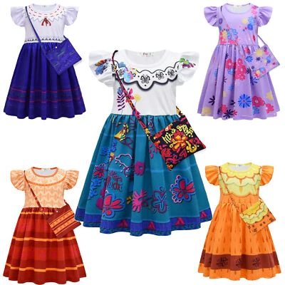 Encanto Mirabel Cosplay Costume Dress Bag Outfit Birthday Party New Skirts