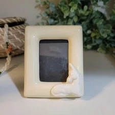 Whimsical Mini Unicorn Ceramic Cream Vintage Picture Frame 