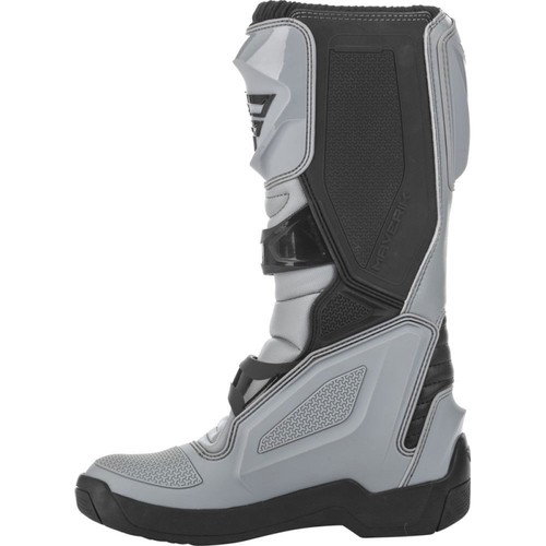 Stivali Fly Racing Maverick MX Adventure Off-Road Grigio Nero - Foto 3 di 5