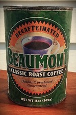 *RARE* Vintage Aldi's Brand BEAUMONT Classic Roast Coffee 13 OZ Can Paper Label