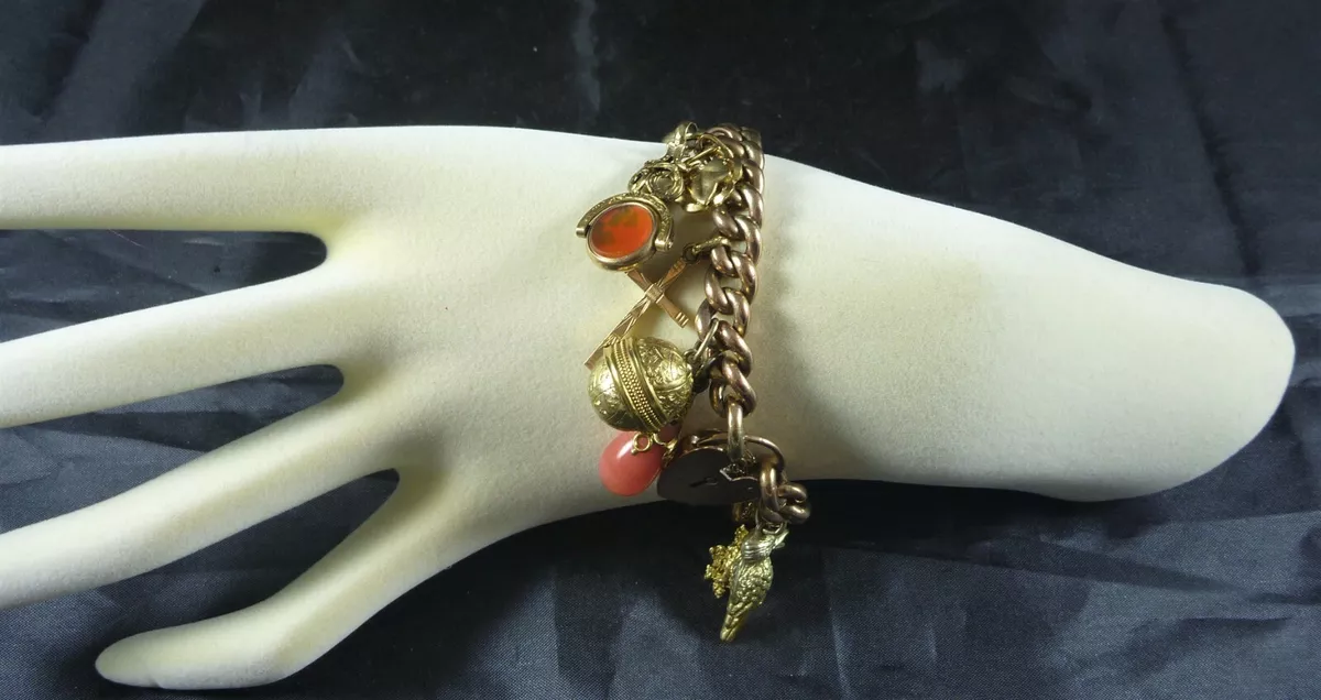 Antique rose gold charms clearance