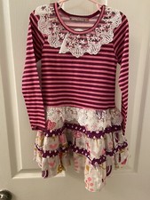 Jelly the Pug Lila Orchard Knit Dress Orchard Tree Collection Girls Size 4 NWT