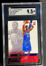Joel Embiid SGC 9.5 Rookie 2014 Prestige bonus Shots BLUE SP /99 #163 RC G3290