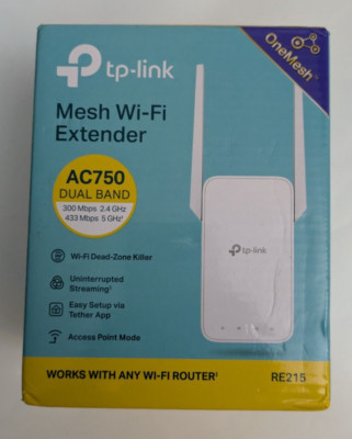 AC750 OneMesh Wi-Fi Range Extender (TP-Link RE215)