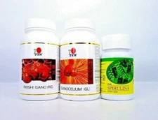 DXN Reishi Gano RG 90 + Ganocelium GL 90 + Spirulina 120 Ganoderma Lingzhi