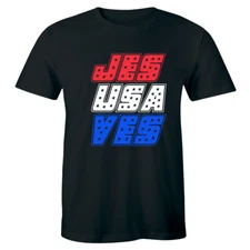 Jes USA Ves Shirt USA Christian Religious Patriotic Shirt Men's T-Shirt Tee